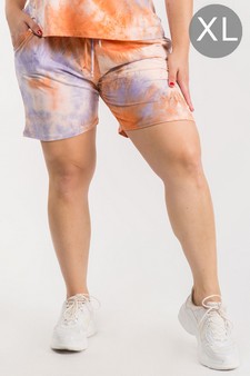 Women's Tie Dye Print Relaxed Shorts - TOP: TP2260P