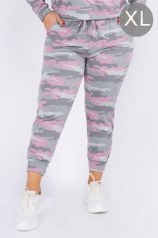 Women's French Terry Vintage Camo Drawstring Joggers - TOP: TP2300