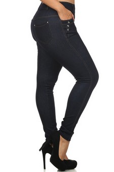 NAVY PLUS SIZE JEGGINGS