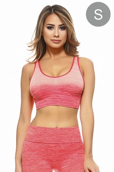 Women’s Dip Dye Ombre Athletic Bra Top (Small only)