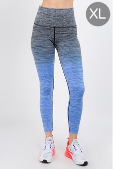 Women's Gradient Compression Ombre Activewear Leggings (XL only)