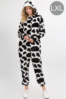 Plush Cow Animal Onesie Pajama Costume (6pcs L/XL only)