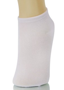 SOLID WHITE ANKLE CUT SOCKS