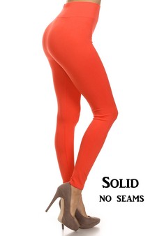Lady's Solid Color Seamless Leggings