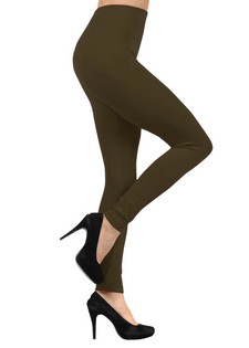 Solid Color Seamless Fleece Tights