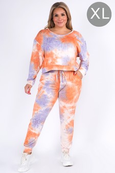 Women’s Long Sleeve Top and Jogger Tie Dye Set