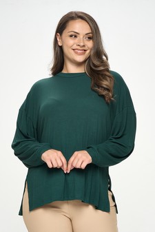 Women's Essential Relaxed Long Sleeve with Side Slits