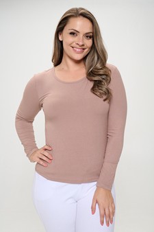 Women's Soft & Smooth Ribbed Long-sleeved Top