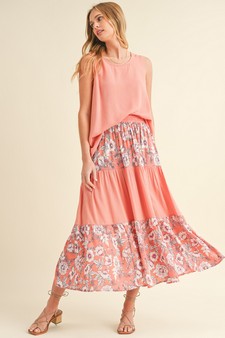 Women' s AirLoom Top & Floral Skirt Set