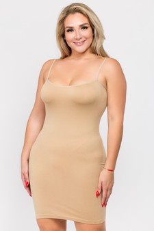 Lady's Solid Seamless Long Cami Top