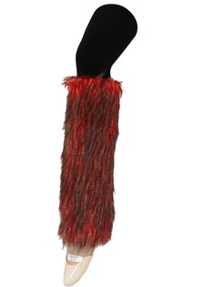 LADY'S FURRY LEG WARMER WITH FEATHER DETAIL style 4