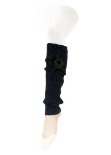 DECORATIVE WOODEN BUTTON KNIT LEGWARMERS style 4