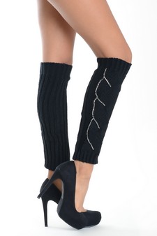 Women's Spiral Stud Inset Leg Warmer style 2