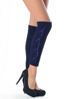Women's Spiral Stud Inset Leg Warmer style 5