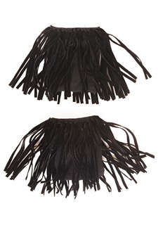 Women's Faux Suede Fringe Boot Cuffs style 2