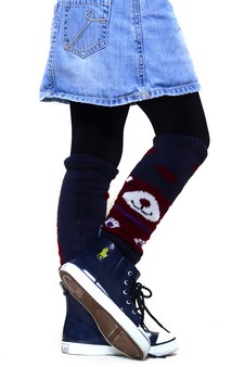 Kid's Happy Bear Design Leg Warmers style 9
