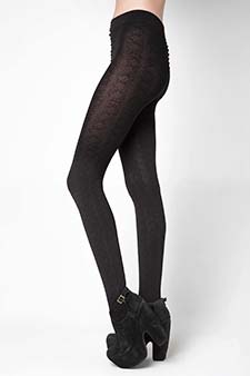 Lady's Black Scales Fashion Tights style 2