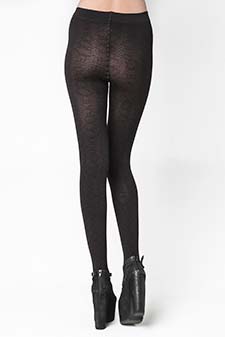 Lady's Black Scales Fashion Tights style 3