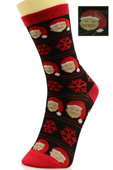 Novelty Santa Claus Print Crew Socks style 6