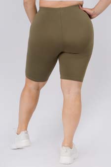 Women's My Kind of Look Peach Skin Biker Shorts - PLUS SIZE style 3