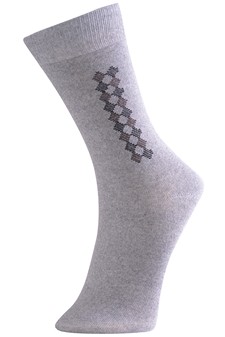 Men's Vertical Diamond Argyle Stripes Dress Socks style 2
