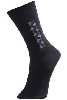 Men's Vertical Diamond Argyle Stripes Dress Socks style 3