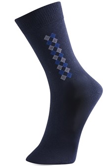 Men's Vertical Diamond Argyle Stripes Dress Socks style 4