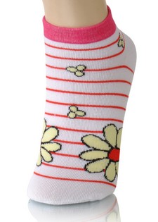 DAISIES ON STRIPES LOW CUT SOCKS style 6