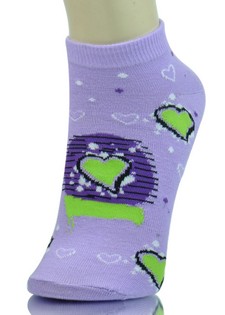 HEARTS AND LINES LOW CUT SOCKS style 4