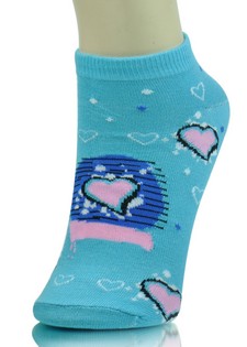 HEARTS AND LINES LOW CUT SOCKS style 5