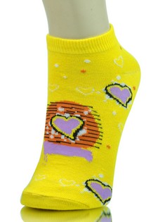 HEARTS AND LINES LOW CUT SOCKS style 6