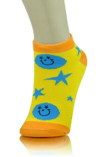 HAPPY FACES AND STARS LOW CUT SOCKS style 2
