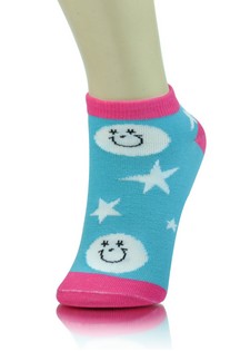 HAPPY FACES AND STARS LOW CUT SOCKS style 4