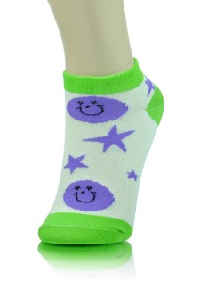 HAPPY FACES AND STARS LOW CUT SOCKS style 6