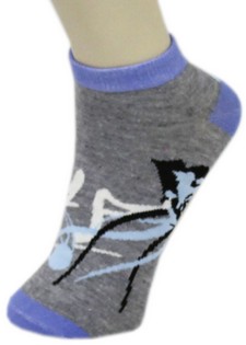 ABSTRACT ROSE DESIGN LOW CUT SOCKS style 3
