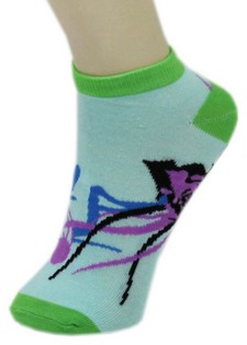 ABSTRACT ROSE DESIGN LOW CUT SOCKS style 4