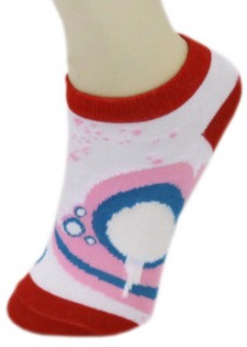 ABSTRACT DRIPPY BUBBLES LOW CUT SOCKS style 5