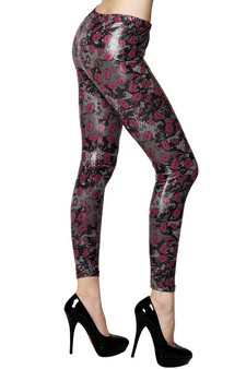 STELLA ELYSE Lips and Lace Printed Liquid Leggings (S/M only) style 2