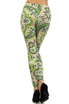 Lady's STELLA ELYSE Art Stained Glass Printed Legging style 3
