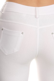 Women's Cotton-Blend 5-Pocket Skinny Capri Jeggings (Small only) style 4