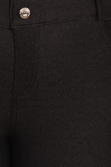 Women's Cotton-Blend 5-Pocket Skinny Capri Jeggings - Plus style 5