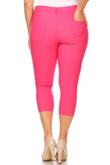 Women's Classic Solid Capri Jeggings (XXXL only) style 3