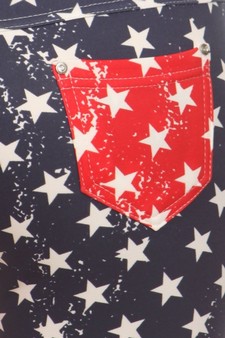 Star Spangled- American Flag Jegging-Capr style 5