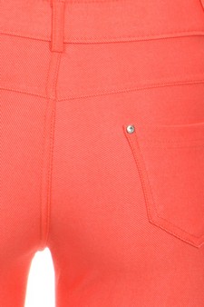 Women's Cotton-Blend 5-Pocket Skinny Capri Jeggings style 5
