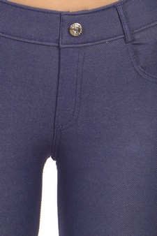 Women's Cotton-Blend 5-Pocket Skinny Capri Jeggings ***XL size only style 4