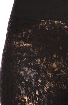 Women's Metallic Etched Cheetah Fleece Lined Leggings style 4