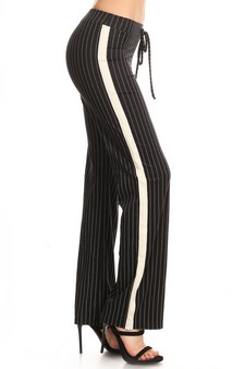 Striped Wide Leg Ponte Pants style 2