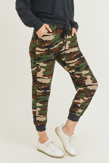 Women's High Rise Camouflage Joggers style 2