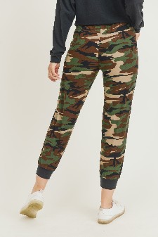 Women's High Rise Camouflage Joggers style 4