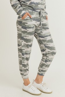 Women's French Terry Vintage Camo Drawstring Joggers - (Large only) - TOP: TP2300 style 2
